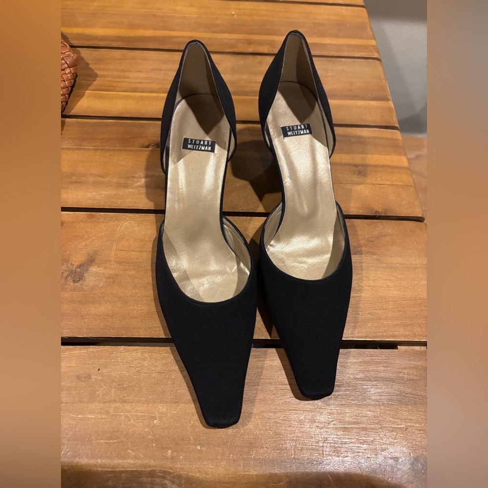 Black Vintage Stuart Weitzman D'Orsay Pumps Women's Size 7.5